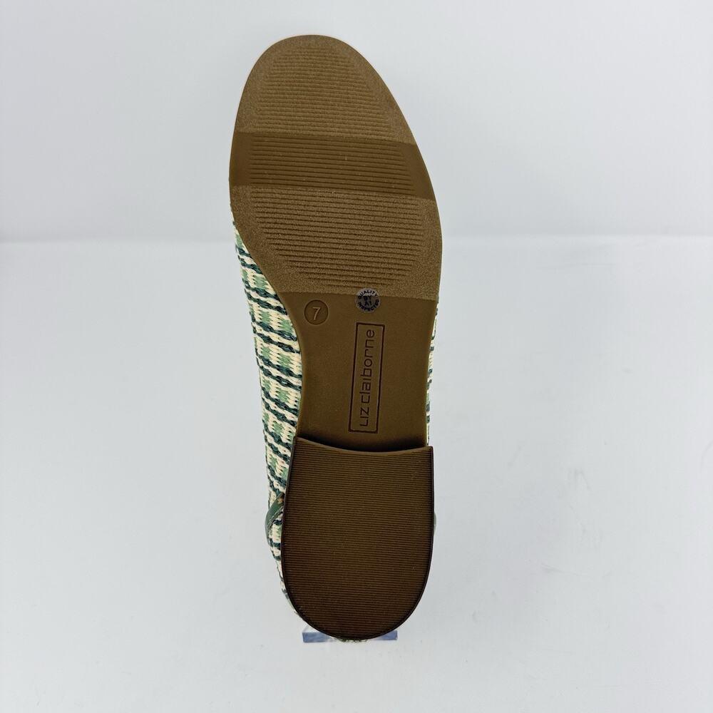 Liz Claiborne LC Granby Women’s 7 Green Multi Woven Loafers Memory Foam New - Picture 4 of 8